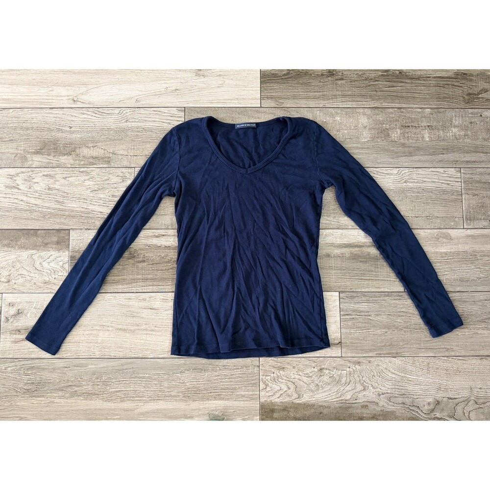 Brandy Melville V-Neck Long Sleeve Top